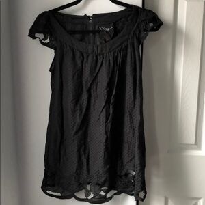 Yag silk-blend cut-out floral polka dot blouse - S